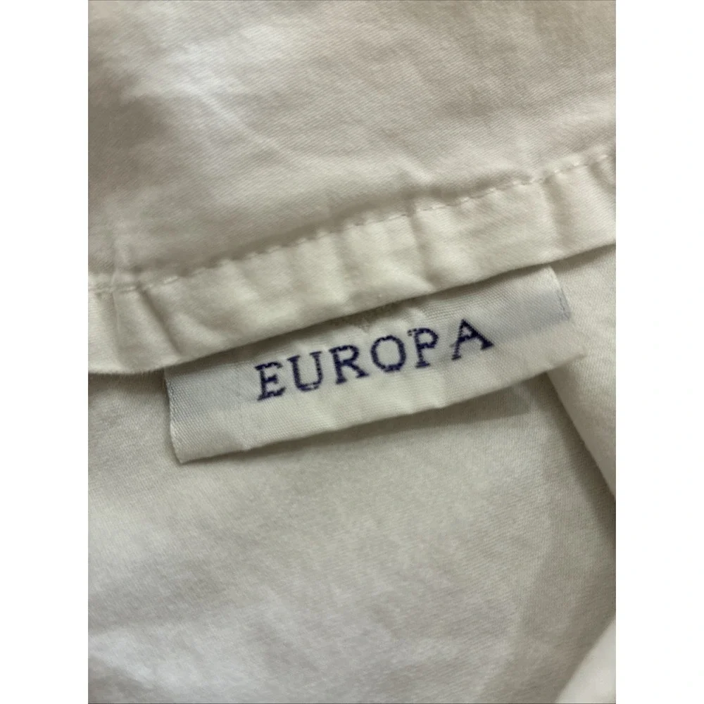 Europa Queen Sheet Set W/ Embroidered Eyelet Edge White READ DESCRIPTION